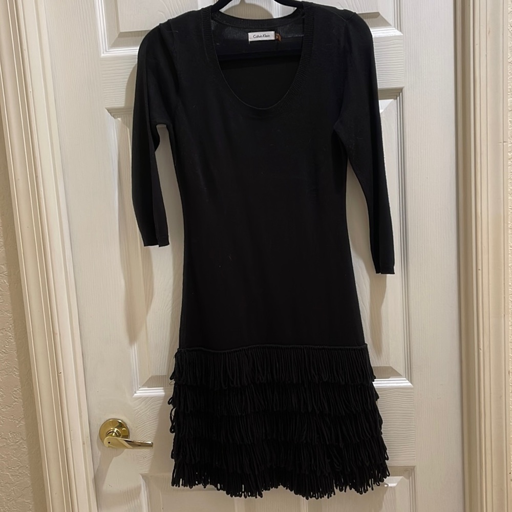Black fringe dress
